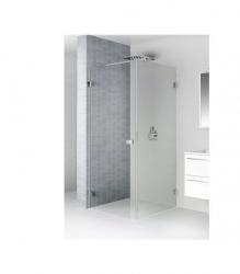 Душевой уголок Riho SZ Scandic NXT X201, 87х77 см, без поддона, прямоугольный, пристенный/угловой, левый/левосторонний, стекло прозрачное, (без сифона) без крыши, распашной, стеклянный, алюминиевый профиль (черный)