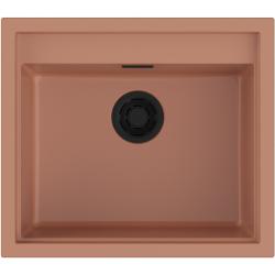 Мойка кухонная Omoikiri Sintesi 57-CN, 57х50 см, врезная, из керамики (Artceramic), прямоугольная, цвет каньон, без отверстия под смеситель, без крыла, слив-перелив, врезная в столещницу, для кухни