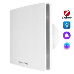 Вентилятор вытяжной Royal Thermo Sunset RAFS 100 V цвет белый, с обратным клапаном, 35 м2, 10 Вт, квадратный, осевой, ABS пластик