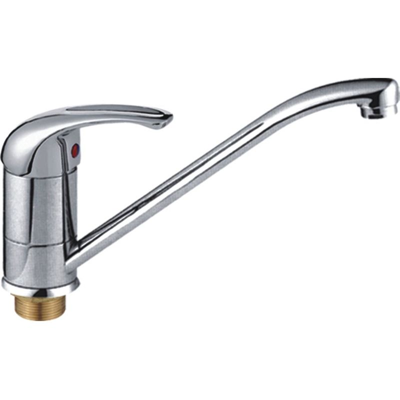 Смеситель для кухни/мойки HAIBA CRON однозахватный, поворотный, длина 221 мм, силумин, цвет хром