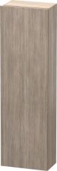 Пенал Duravit DuraStyle, 40x24x140 см, подвесной, (правый), с дверцей, с полкой, со стеклянными полками, цвет: сосна серебристая, в ванную комнату