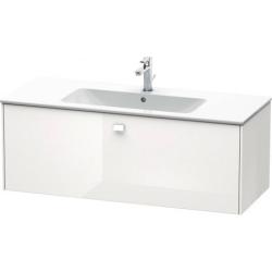 Тумба под раковину Duravit Brioso, 122х47,9х44,2 см, подвесная, 1 выдвижной ящик, ДСП, цвет: белый глянец, шкафчик навесной, механизм доводчика, прямоугольная, правая/левая, в ванную комнату