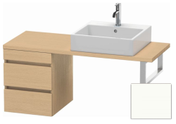 Тумба/шкафчик для консоли/столешницы Duravit DuraStyle под раковину 40х54,8х51,2 см, подвесная, ДСП, цвет: натуральный дуб/белый матовый, 2 выдвижных ящика, прямоугольная
