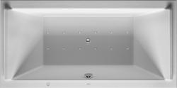 Ванна Duravit Starck 180х90 см гидромассажная, встраиваемая/пристенная, акриловая, цвет: белый, с рамой/сливом-переливом, без фронтальной панели, прямоугольная, с системой гидромассажа Combi-System E, с двумя наклонами для спины