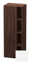 Пенал Duravit DuraStyle, 50x36x140 см, подвесной, (левый), с дверцей, с закрытыми/открытыми полками, цвет: каштан темный/белый матовый, в ванную комнату