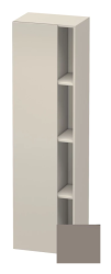 Пенал Duravit DuraStyle, 50x36x180 см, подвесной, (левый), с дверцей, с закрытыми/открытыми полками, цвет: серо-коричневый/базальт, в ванную комнату