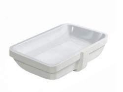 Раковина DURAVIT Happy D.2, 58x34,5х17 см, встраиваемая снизу, прямоугольная, санфарфор, цвет белый, без отверстия под смеситель, слив/перелив