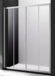 Душевая дверь Cezares Molveno, 180х190 см прозрачное стекло/профиль хром, в нишу, универсальная установка, прозрачное закаленное стекло, раздвижная