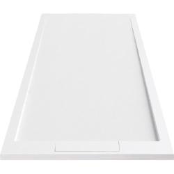 Душевой поддон RGW Stone Tray STL, 80х180х2,5 см, прямоугольный, из искусственного камня, низкий, цвет: белый, с антискользящим рельефным покрытием, с бортиком