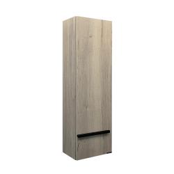 Шкаф Comforty Дюссельдорф 35, 34х110х24 см, подвесной, (правый/левый/универсальный), 1 распашная дверца, цвет: дуб дымчатый, в ванную комнату, правосторонний/левосторонний/универсальный