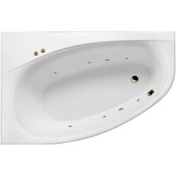 Ванна Excellent Kameleon SOFT, 170х110 см, акриловая, цвет- белый/бронза, (с гидромассажем), с каркасом, асимметричная, левосторонняя, левая, приставная/встраиваемая