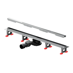 Душевой трап (лоток) AM.PM MasterFlow Slim 800 мм комбинированный затвор со стальной матовой решеткой, цвет хром, выходная труба 40/50 мм, линейный