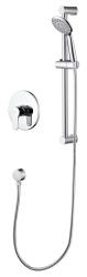 Душевая система D&K Rhein Marx, высота 61,4 см, цвет: хром, комплект: душевая штанга/ручной душ/однорычажный смеситель для душа/шланг для душа/держатель для душа, внутреннего/скрытого монтажа, настенная, латунная, для душа/ванной