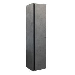 Пенал Comforty Эдинбург 40, 40х160х30 см, подвесной, цвет: светлый бетон, 2 распашные дверцы/полки, шкаф/шкафчик подвесной, прямоугольный, левый/правый, левосторонний/правосторонний/универсальный