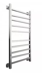 Полотенцесушитель Двин L Plaza 100/50, водяной (К3 квадрат полированный), универсальное подключение, нержавеющая сталь, настенный, форма лесенка, цвет хром, к отоплению и ГВС, для отопления, обогрева в ванной