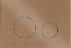 Кнопка смыва KK-POL M11, прямоугольная, цвет медь брашированная, пластик, клавиша управления для сливного бачка, инсталляции унитаза, двойная, механическая, панель, универсальная, размер 15х22х1,3 см