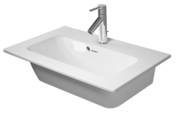 Раковина DURAVIT ME by Starck, 63х40х18 см, подвесная, прямоугольная, санфарфор, цвет белый, без отверстия под смеситель, слив/перелив