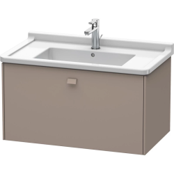 Тумба под раковину Duravit Brioso, 82х46,9х45,2 см, подвесная, 1 выдвижной ящик, ДСП, цвет: базальт, шкафчик навесной, механизм доводчика, прямоугольная, правая/левая, в ванную комнату
