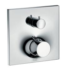 Смеситель для душа Axor Massaud, с запорным/переключающим вентилем, термостатический, скрытого монтажа, настенный, без излива/шланга/лейки, квадратный, латунный, цвет хром, с термостатом, встроенный/встраиваемый/термостатный
