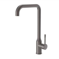 Смеситель для кухни/мойки Splenka S206.40.09 однорычажный, поворотный, нержавеющая сталь, длина излива 192 мм, высота излива 293 мм цвет графит