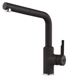 Смеситель для кухни/мойки Franke Urban Pull-Out, однорычажный, поворотный, керамический картридж, высокий, выдвижной шланг, длина излива 210 мм, латунь, цвет оникс