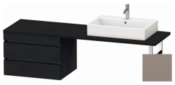 Тумба/шкафчик для консоли/столешницы Duravit DuraStyle под раковину 70х54,8х51,2 см, подвесная, ДСП, цвет: дуб черный/базальт, 2 выдвижных ящика, прямоугольная