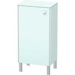 Полупенал Duravit Brioso L, 27х19,6х61 см, подвесной/напольный, (левый), с дверцей/одностворчатый, со стеклянными полками, цвет: светло-голубой/хром, в ванную комнату