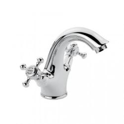 Смеситель для раковины Migliore Lady, двухвентильный, излив короткий, неповоротный, длина 110 мм, керамический, латунь, цвет хром