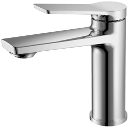 Смеситель для раковины/умывальника Haiba, однорычажный, неповоротный, латунь, длина излива 126 мм, керамический, цвет хром