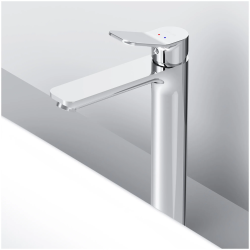 Смеситель для раковины Am.Pm X-Joy однорычажный, излив средний, длина 155 мм, керамический, латунь, цвет хром, без донного клапана