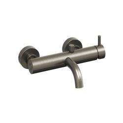 Смеситель для ванны/душа Ravak Espirit, настенный, однорычажный, неповоротный, длина излива 158 мм, керамический, латунь, цвет графит