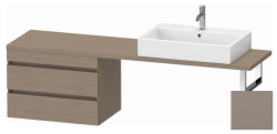 Тумба/шкафчик для консоли/столешницы Duravit DuraStyle под раковину 80х47,8х51,2 см, подвесная, ДСП, цвет: дуб терра/базальт, 2 выдвижных ящика, прямоугольная