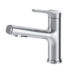 Смеситель для раковины/умывальника AM.PM X-Joy S однорычажный, неповоротный, выдвижной излив, керамический, длина излива 140 мм, латунь, цвет хром