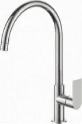 Смеситель для кухни/мойки Accoona, однорычажный, поворотный, керамический, длина излива 216 мм, нержавеющая сталь, цвет нержавеющая сталь