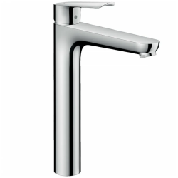 Смеситель для раковины Hansgrohe Logis E 230, однорычажный, фиксированный излив, длина излива 18,5 см, керамический, латунь, цвет хром, с донным клапаном