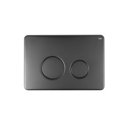 Кнопка смыва IDDIS Unisteel, прямоугольная, графит, клавиша управления для сливного бачка, инсталляции унитаза, двойная, механическая, панель, универсальная, размер 25,9х17,9х2,9 см UNSR2GMi77