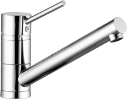 Смеситель для кухни/мойки KLUDI SCOPE, однорычажный, поворотный, латунный,  длина излива 200 мм, латунь, цвет хром