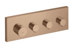 Смеситель для душа Axor Starck ShowerCollection 360/120, термостатический, скрытого монтажа, настенный, без излива/шланга/лейки, прямоугольный, латунный, цвет шлифованное красное золото, с термостатом, встроенный/встраиваемый/термостатный