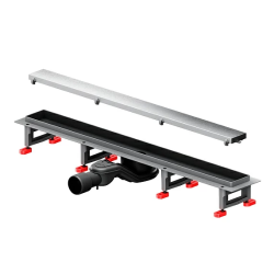 Душевой трап (лоток) AM.PM MasterFlow 700 мм комбинированный затвор со стальной матовой решеткой, под плитку, выходная труба 40/50 мм, линейный