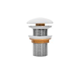 Донный клапан IDDIS Optima Home 1 1/4" белый матовый 68х78 мм, латунь, без перелива OPHWM00i88