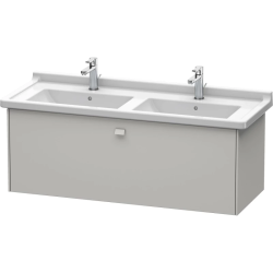 Тумба под раковину Duravit Brioso, 122х46,9х45,2 см, подвесная, 1 выдвижной ящик, ДСП, цвет: бетонно-серый, шкафчик навесной, механизм доводчика, прямоугольная, правая/левая, в ванную комнату