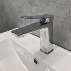 Смеситель для раковины/умывальника Comforty, однорычажный, неповоротный, керамический, длина излива 160 мм, латунь, цвет хром