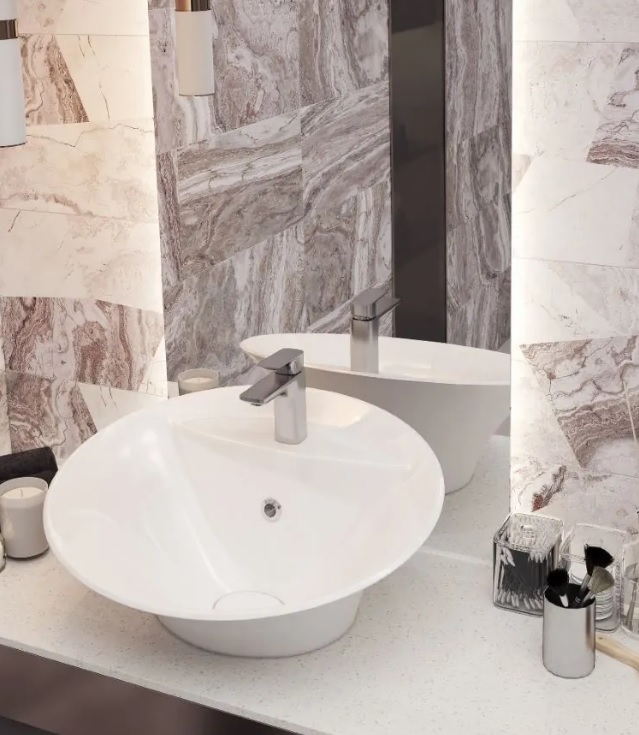 Раковина Керамин Артвин 55 накладная, 53,8х45х21 см овальная, цвет ...