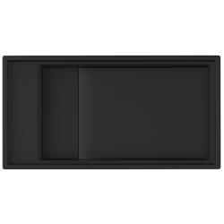 Мойка кухонная Omoikiri Kinaru 86-U/I PRO, 46х86 см, врезная, из керамики (Artceramic), прямоугольная, цвет графит, без отверстия под смеситель, без крыла, слив-перелив, врезная в столещницу, для кухни