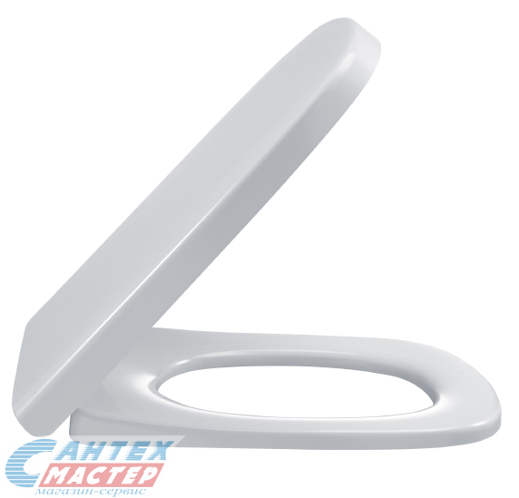 Сиденье для унитаза Jacob Delafon Struktura с микролифтом, дюропласт, белая крышка, размер 43x34x3 сидушка, стульчак E70024-WTE (Якоб Делафон)