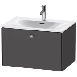 Тумба под раковину для консоли/столешницы Duravit Brioso 72х48х44,2 см, подвесная, ДСП, цвет: графит матовый/хром, 1 выдвижной ящик, прямоугольная