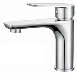 Смеситель для раковины/умывальника AQUEDUC однорычажный, неповоротный, керамический, длина излива 165 мм нержавеющая сталь, цвет хром 345737