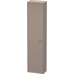 Пенал Duravit Brioso L, 42x24x177 см, подвесной, (левый), с дверцей, с полкой, со стеклянными полками, цвет: базальт, в ванную комнату