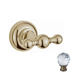 Крючок двойной Cezares APHRODITE, настенный, металл, форма округлая, для полотенец в ванную/туалет/душевую кабину, цвет: бронза