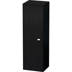 Пенал Duravit Brioso L, 42x36x133 см, подвесной, (левый), с дверцей, с полкой, со стеклянными полками, цвет: дуб черный/хром, в ванную комнату